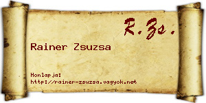 Rainer Zsuzsa névjegykártya